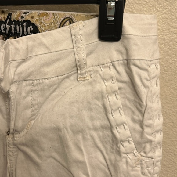 Freestyle Revolution Juniors Women White Straight Leg Pants Jeans Size 3 - Picture 2 of 4